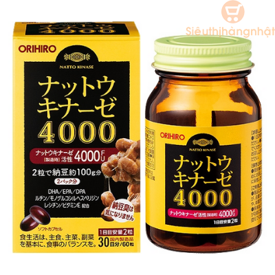 Viên uống hỗ trợ điều trị tai biến Nattokinase 4000FU Orihiro