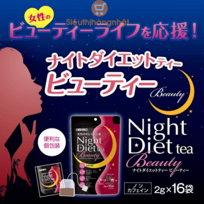 Trà giảm cân Night Diet tea Beauty Màu Hồng
